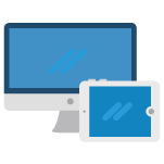 Icons of computer monitor and iPad